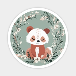 Boho Kawaii Red Panda – Adorable Wild Animal Art Magnet